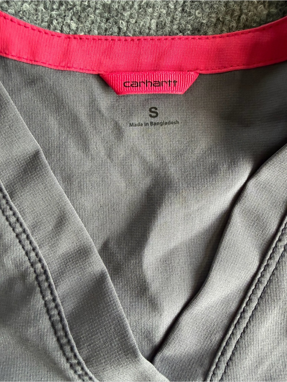 V-Neck Carhartt Medical Scrub Tops - Teal and Gray Size S - Picture 3 of 12